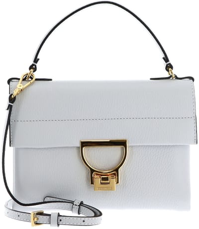 COCCINELLE Leren handtas schoudertas Arlettis Handbag Snow Lichtblauw
