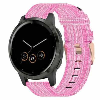 By Qubix - geschikt voor Huawei Watch GT 6 / GT 7 - 41mm - Canvas nylon bandje - Roze