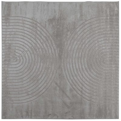 vidaXL - Binnen - kleed - GALATI - Grijs - 120 - x - 120 - cm - Polyester