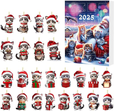 Kerst Countdown Kalender - December Kalender - Feestdagen Vieren - 24 Dagen Verrassingen - 26x18x3cm Doos