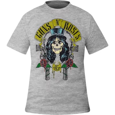 Guns N' Roses - Slash '85 Heren T-shirt - S - Grijs