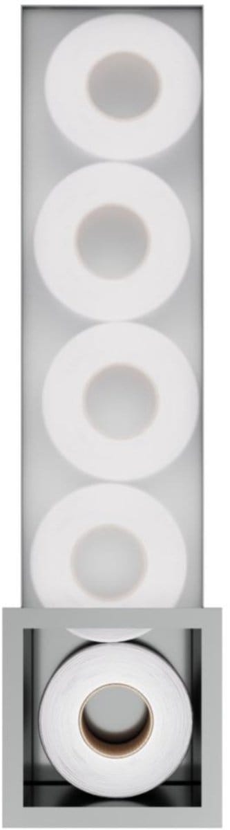 Hotbath &More Inbouw Reserverolhouder voor 6 Rollen - 74 x 209 x 14 cm - V01