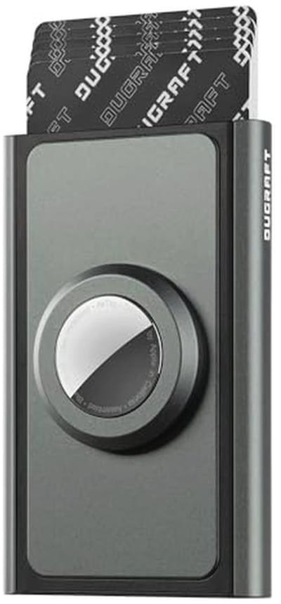 Minimalistische RFID-blokkerende creditcardhouder met pop-up functie voor 5-8 kaarten - Ruimte Grijs