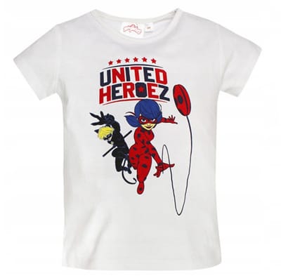 Miraculous Ladybug kort t-shirt voor kinderen, top 4 jaar