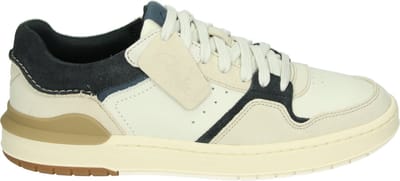 Clarks - COURTLITE 2 LO - Lage sneakersVrije tijdsschoenenHeren sneakers - Kleur: Wit/beige - Maat: 47