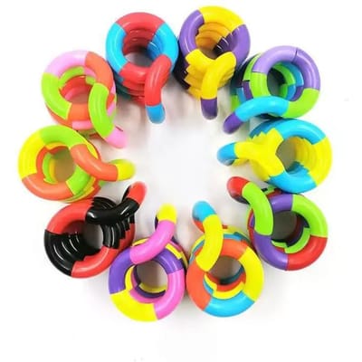 4 Stuks Leuke en Educatieve Twist Muziek Puzzel Speelgoed voor Vent Vervorming Touw Knoop Druk Speelgoed Cadeau
