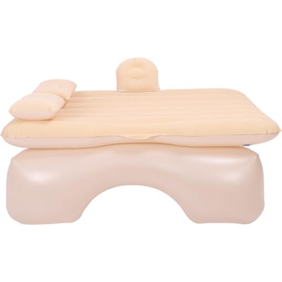Matelas pneumatique de voiture gonflable avec 2 oreillers Confort amélioré Support stable Portable Siège arrière de voiture beige