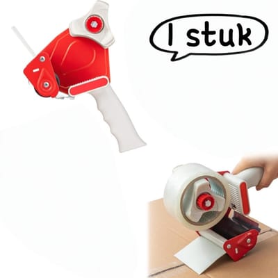 1 stuk - Tape Dispenser - Tape Verpakking Tape Dispenser Groot Express Snijden en Verpakken - Rood