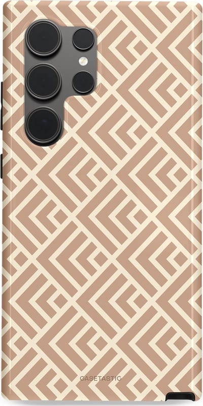 Casetastic Hoesje Geschikt voor Samsung S24 Ultra - Stijlvolle Beschermende Duo-layer Case - Abstract Zand Kunst