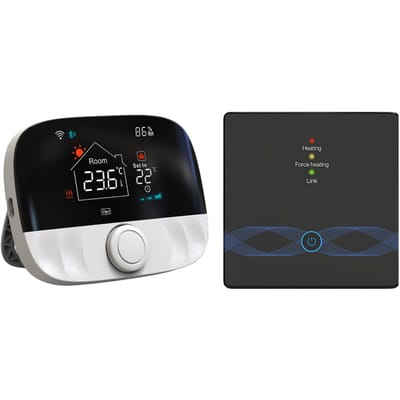 Thermostat de chaudière intelligent WIFI, avec Application et commande vocale, écran LCD coloré Intelligent noir