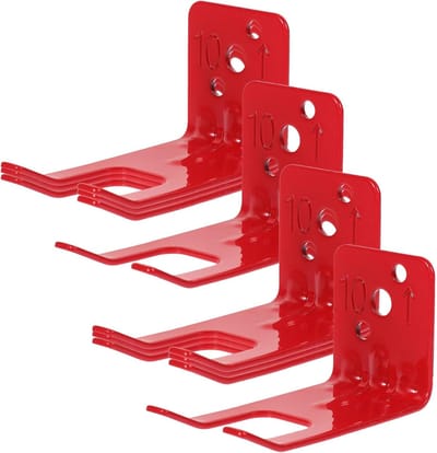 Brandblusser Beugels - Brandblusser Houders - Brandveiligheid Zorgen - Universele Wandmontage - 9 cm - Rood