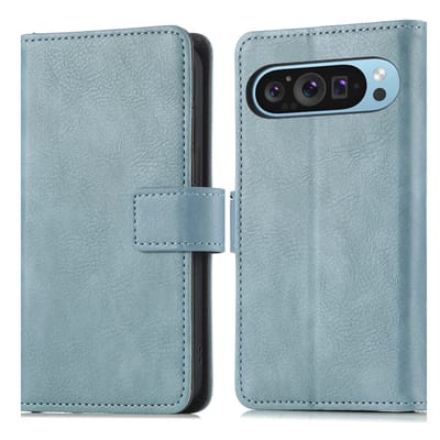 imoshion Hoesje - Geschikt voor Google Pixel 9 / 9 Pro - Luxe Bookcase - Lichtblauw
