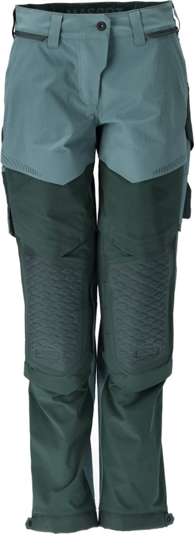 Mascot Customized Broek met kniezakken 22278-605 - lichtbosgroen/bosgroen - C52 - 76
