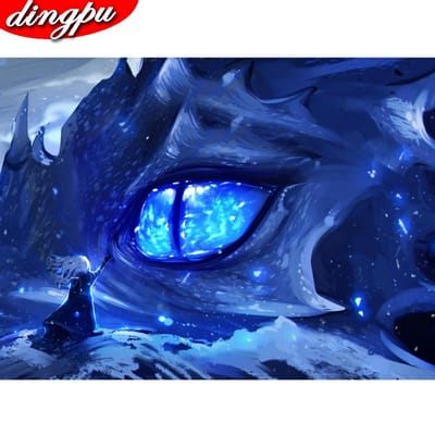 5D diamant schilderij landschap volledige ronde boor diamant borduurwerk landschap woondecoratie 20X30CM blue