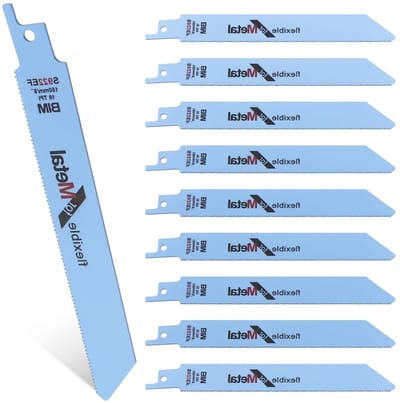 Set van 10 Flexibele Reciprocating Saw Blades van 150mm voor Hout, Metaal en Kunststof, Geschikt voor Diverse Zaagtoepassingen