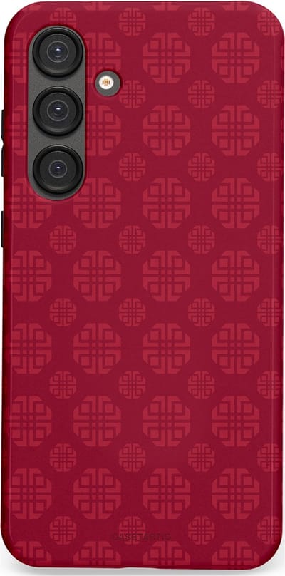 Casetastic Hoesje Geschikt voor Samsung S25 Plus - Stijlvolle Beschermende Duo-layer Case - Oosters Rood