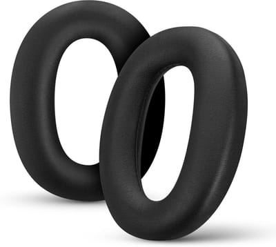 Vervangende oorkussens voor Sony WH-1000XM2 en MDR-1000X hoofdtelefoons - Zachte oorkussens van veganistisch leer voor een comfortabelere pasvorm en snelle en eenvoudige installatie. Gemaakt door Brainwavz (Zwart).
