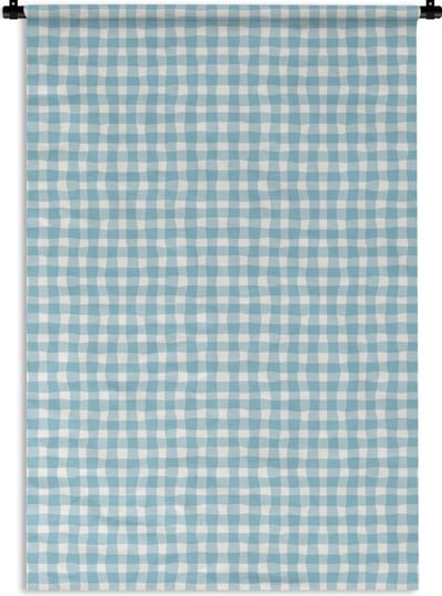 Wandkleed - Wanddoek - Pastel - Blauw - Patronen - 120x180 cm - Wandtapijt