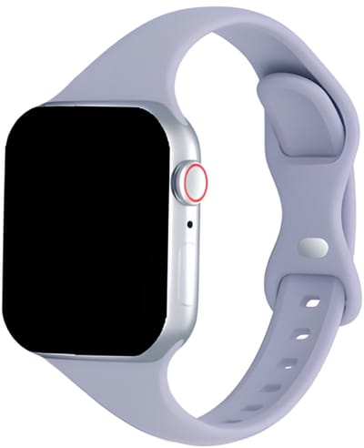 Innerlight® Elle - Paars - 38mm / 40mm / 41mm - OneSize - Smal Siliconen bandje geschikt voor Apple Watch - Geschikt als Apple watch bandje voor Series Geschikt voor Series 1/2/3/4/5/6/7/8/9/ 10 42mm/ 11 42mm/SE