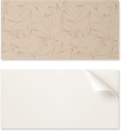 Vinyldecoratie met print, eenvoudig te monteren zonder gereedschap, 100x50 cm, patroon met golvende lijnen.