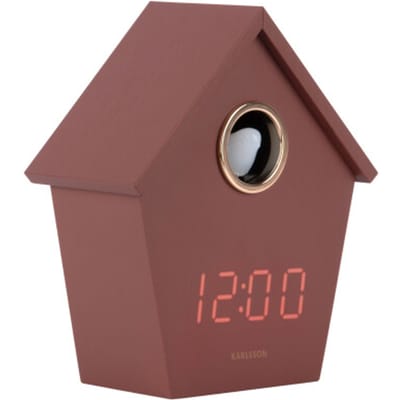 Karlsson - Wekker Riqueza Cuckoo LED - Rood - 6,8x13x15,3 cm
