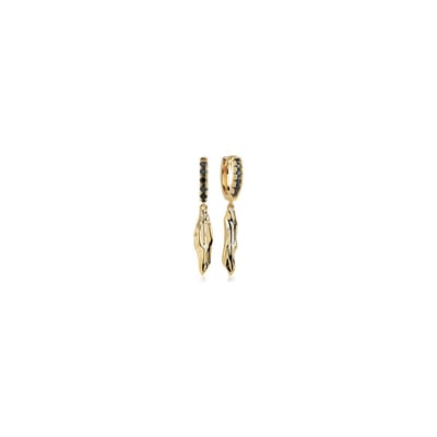 Sif Jakobs sieraden Dames Hoops 925 sterling zilveren Zirkonia One Size Goud / Zwart 32014587