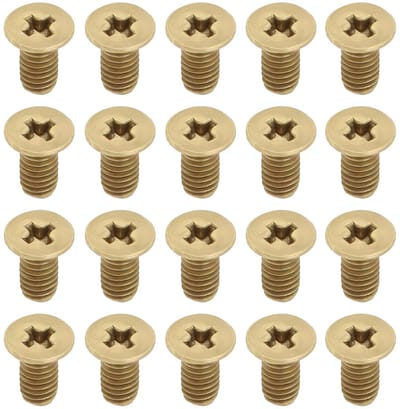 Dailygoods - Kruis Verzonken Hoofd Schroeven - M4x8 Messing - Slijtvast en Corrosiebestendig - 30 stuks - Geschikt voor Computers en Smartphones - Voo...