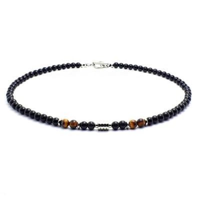Sorprese Black Tiger - ketting heren - 45 cm - heren ketting - cadeau - Model Z