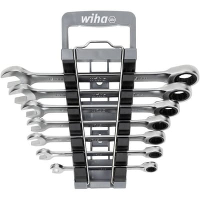 Wiha 45244 Steek-ringratelsleutel 8-delig Sleutelbreedte (metrisch) 8 - 19 mm