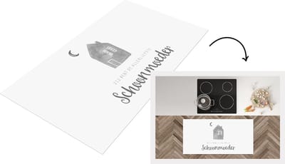Keukenloper - Loper keuken - Mama - Schoonmoeder - Moederdag cadeautje - Spreuken - zwart wit - 120x60 cm - Keukenloper vinyl