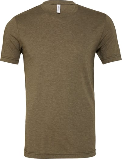 Bella+Canvas Unisex Triblend Crew Neck T-Shirt CV3413 - Olive Triblend (Heather) - XS