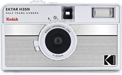 Kodak EKTAR H35N Film Camera zilver - halfframe - halfkleinbeeld - vernieuwde versie van de EKTAR H35