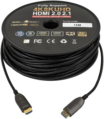 DAP HDMI 2.0 AOC 4K glasvezelkabel 15 meter