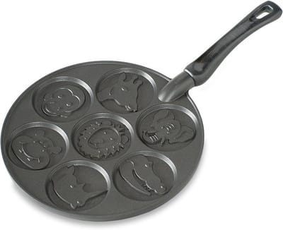 Pannenkoekenpan Dierenthema Aluminium 26,7 cm Zwart