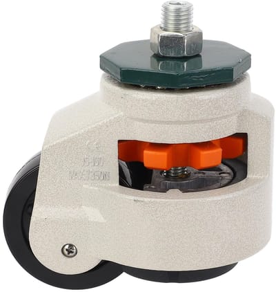 Allecto - Draaibare Casterwielen - 75mm - Verstelbare Hoogte - 6600 LBS Capaciteit - Voor Meubels en Apparatuur - Geschikt voor Zware Lasten - Kleu..