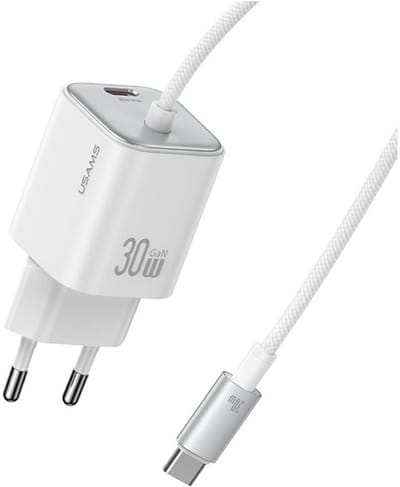 Usams Lader 30W Gań Voor Lightning Iphone 11 12 13 14 15 Snellader