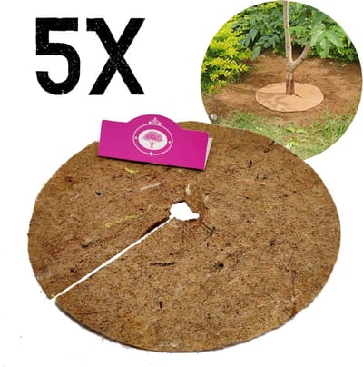 5x kokosschijf 56cm - Plantbescherming - Afdekring - Vorstbescherming