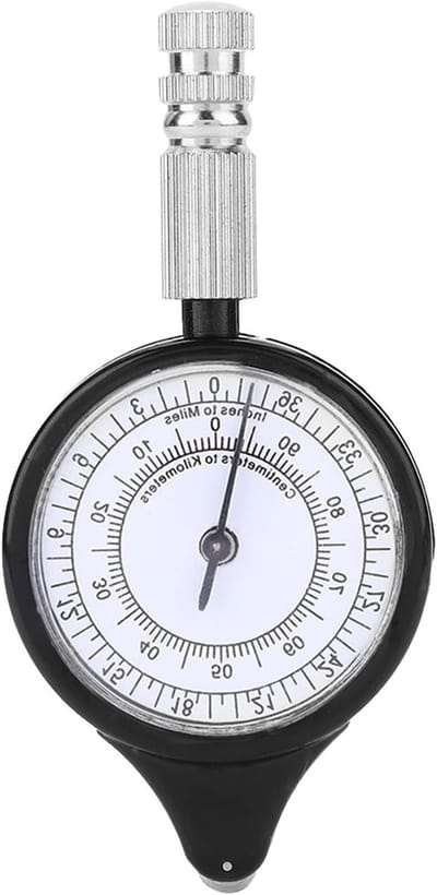Compacte Outdoor Kaartmes voor Afstanden, Mini Metaal Wiel Afstandsmeter voor Kamperen, Wandelen en Fietsen, Duurzaam en Lichtgewicht Ontwerp