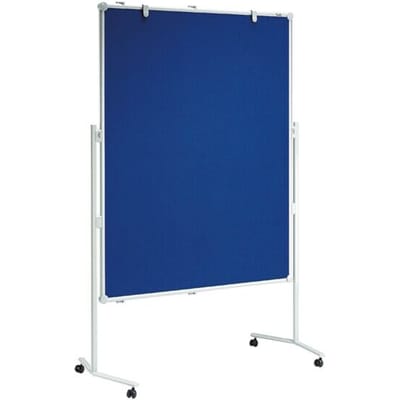 MAUL presentatiebord Pro, textiel, blauw/witbord + presentatiekaartenset met 360 kaarten en 200 pinnaalden