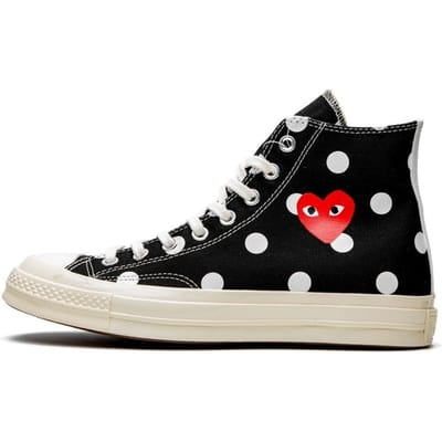 Converse Comme des Garçons Play met Zwarte Polka Dots High EU 44 black