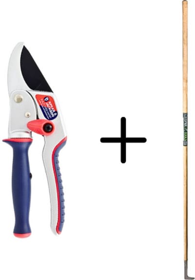Synx Tools Voegenmes RVS + Spear & Jackson Aambeeld Snoeischaar - Vlijmscherpe Ratel-Twist - 10 JAAR GARANTIE - Onkruidmes - Voegenkrabber met steel 150cm