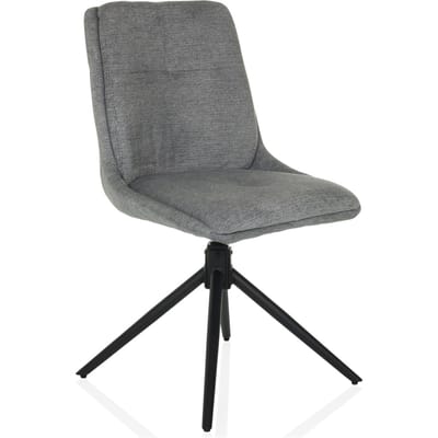 Bezoekersstoel / Eetkamerstoel TARVISO I Stof grijs hjh LIVING