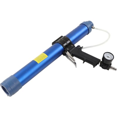 Pistolet à colle à verre pneumatique 14 pouces avec manomètre, vitesse réglable, outil pour mastic et colle souple 600 ml blue