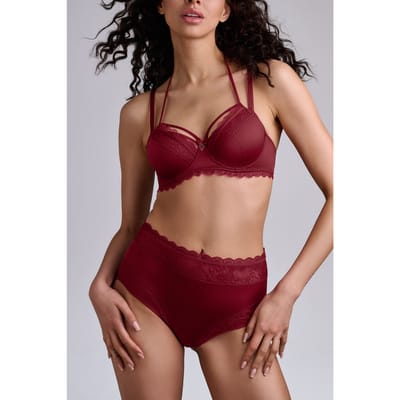 Marlies Dekkers Carita Cabernet Red And Lace Balcony Bra Maat: 70B | BH's Outlet | Dames | Rood