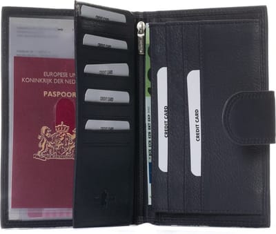 LeonDesign - Autopapieren etui - A6 mapje - Geschikt voor Kentekenbewijs - Portefeuille - Leer - Paars