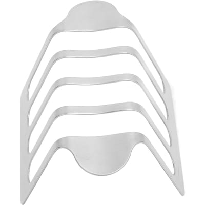 Roestvrij Stalen Broodrooster Makkelijk Schoon te Maken Vintage Roestvrij Broodrooster Houder voor Bakken Type 1 white
