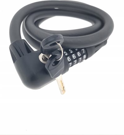 Stahlex Cijferslot met LED - 12 mm dik - 1200 mm lang - zwart - resetbaar