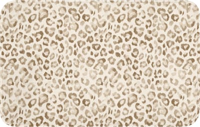 WC mat 80x50 cm - Antislip - Luipaard - Klassiek - Beige - Toiletmat - Vloermat - Douchemat - Toilet tapijt - Toiletmatten
