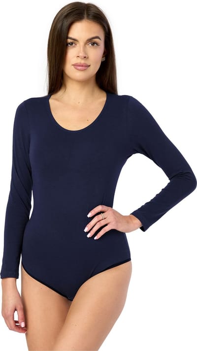 Merry Style Dames Body - Bodysuit - Lange Mouwen - Katoen - MS-KS-BD900 - Donkerblauw - S