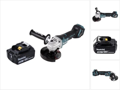 Makita DGA 517 T1 accu haakse slijper 18 V 125 mm borstelloos + 1x oplaadbare accu 5.0 Ah - zonder lader